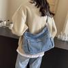 Холщовая сумка кроссбоди женская популярная новая сумка на плечо большой вместимости повседневная джинсовая сумка для занятий для студенток японской литературы