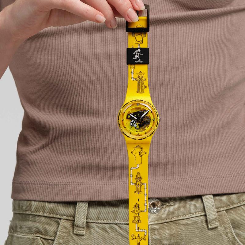 Swatch Унисекс Желтые Часы SO29J101 SO29J101