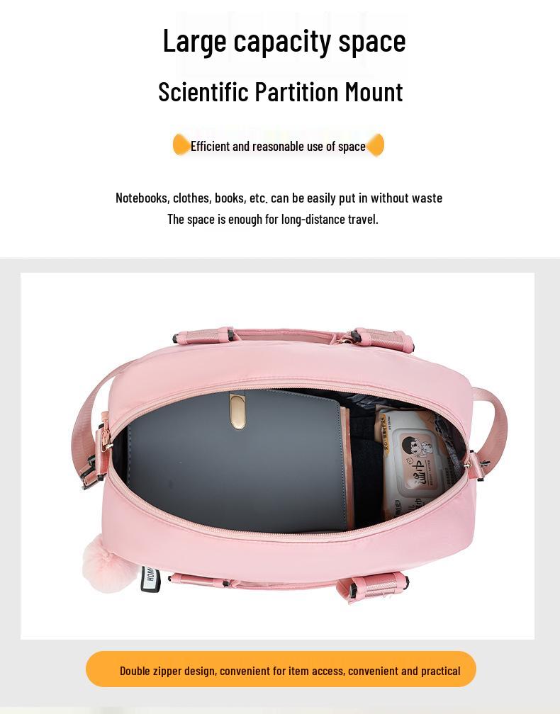 Женская дорожная и спортивная фитнес-сумка кроссбоди большой вместимости, однотонная