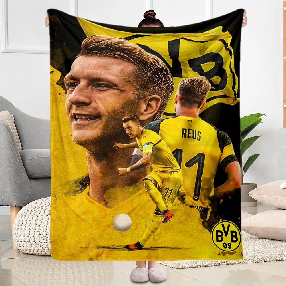 Borussia Dortmund Blanket Warmthful Decor Great For Couch Chair Office Chair Four Seasons Multipurpose Playful Design