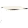 Automatic Awning with LED Lights & Wind Sensor 400x300 cm Cream