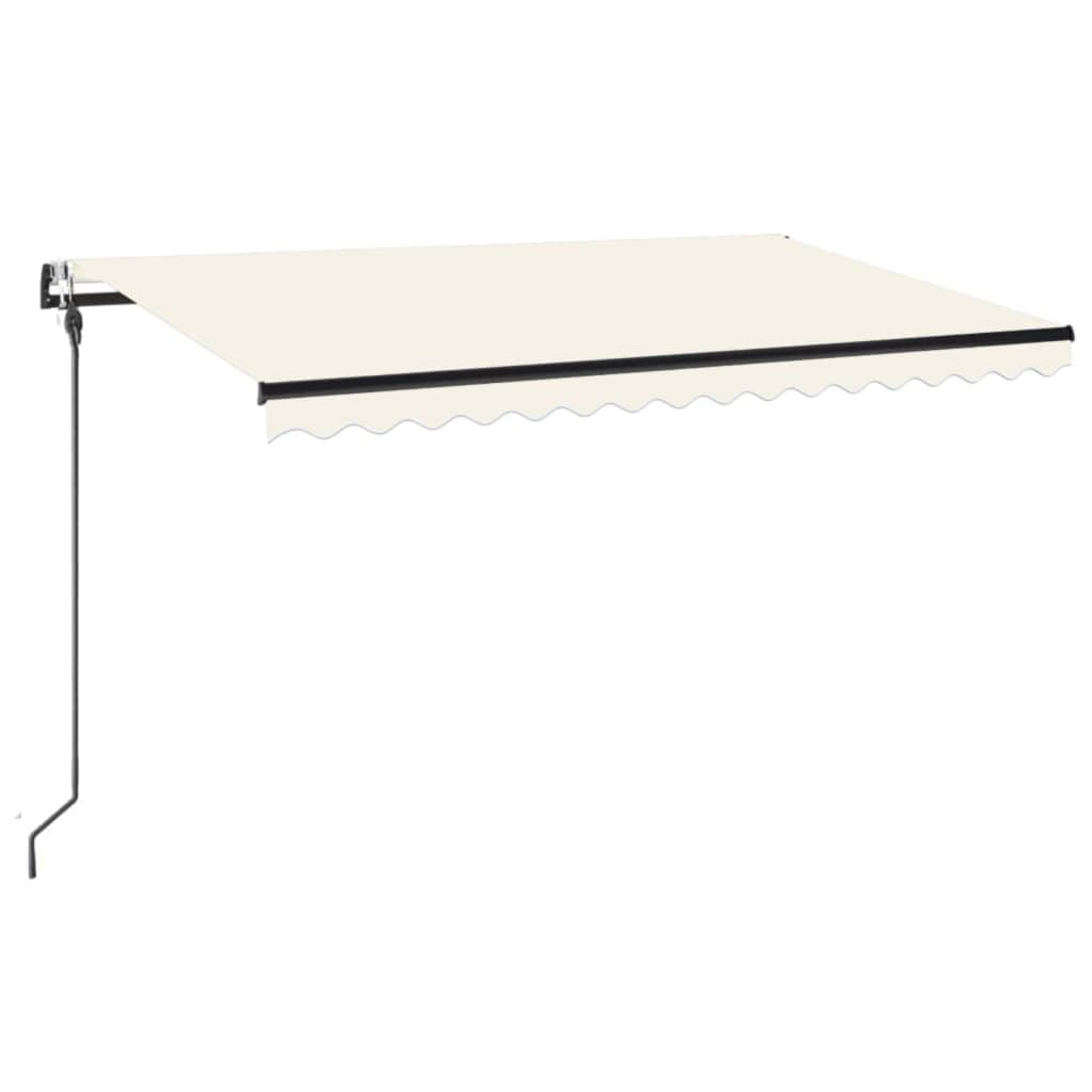 Automatic Awning with LED Lights & Wind Sensor 400x300 cm Cream