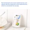 Portable Mini Pill Box Timer with LCD Digital Electric Alarm Medicine Pill Case 2 Grids White Color Two Drawers Divided