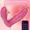 Dual Shock Simulation Dildo Vibration Wearable Toy, Female Wearable Panty Vibrator Clitoral G-spot Stimulation, Anal Dildo Vibrator, Couple Adult Toys