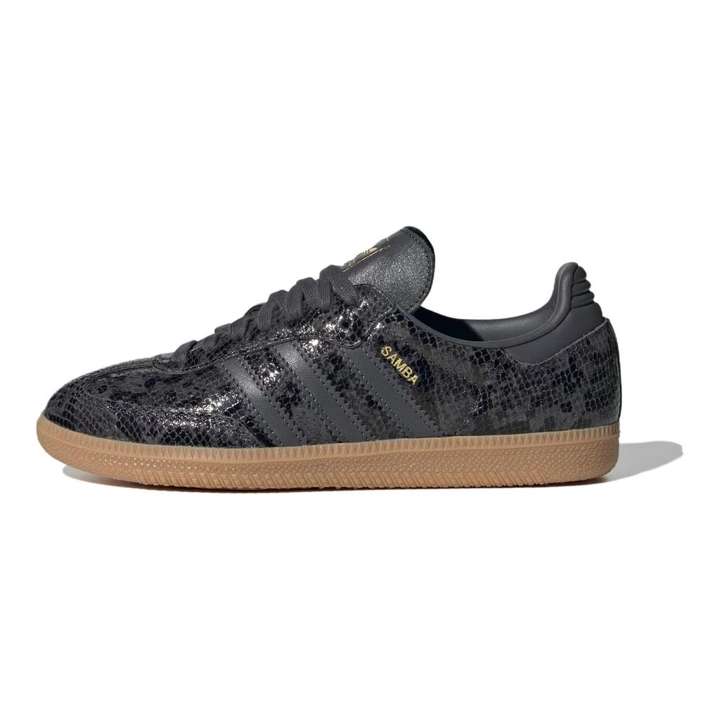 adidas Samba OG Пакет «Змеиная кожа» - Черные женские кроссовки Основной черный Серый шесть Резина-3 JQ3532