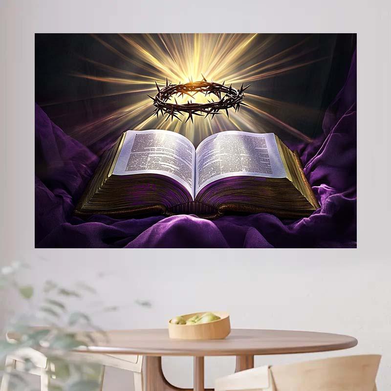 Divine Radiance Bible Scripture Book Wall Tapestry Wall Hanging Decor Boho Home Decoration For Bedroom Living Room
