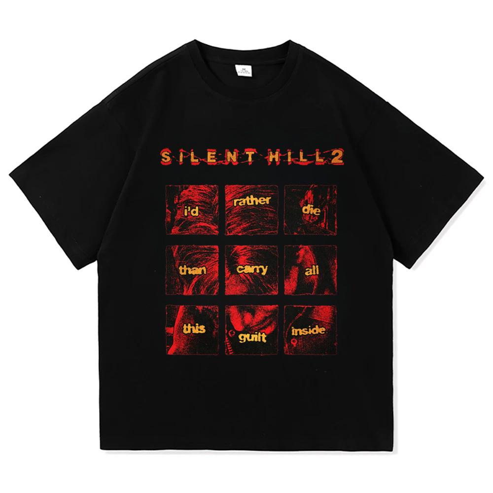 Men Women Silent Hill Round Neck Tees New Arrival TShirt Cotton Tops Funny Short Sleeve Fashionable Streetwear Hotselling