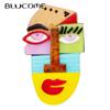 Acrylic Painting Portrait Brooch Women Men Brooch for Coat Suit Hijab Laple Pins New Year Gifts