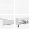 Retractable Awning White 300 x 250 cm Linen and Aluminum