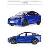 1/24 Tesla Model Y с зарядным устройством, литая игрушечная модель автомобиля со звуком и светом, детский коллекционный подарок