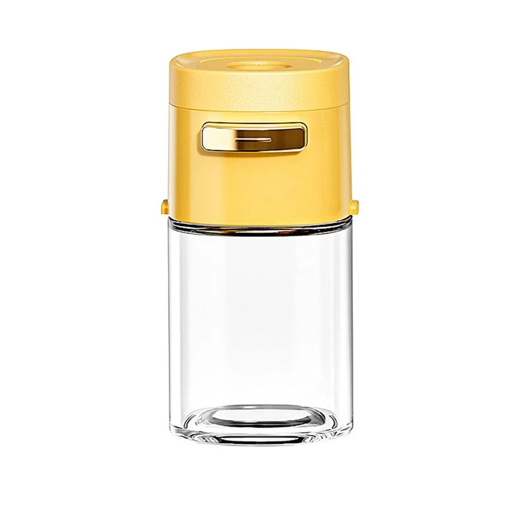 Salt and Sugar Push Button Dispenser with Lid Accurate Pouring Freshness Preservation for Different Seasonings