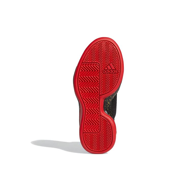 adidas Детские баскетбольные кроссовки Pro Next J Mid top Черно-золотисто-красные 2019 Дети в возрасте от 3 до 7 лет FV4718