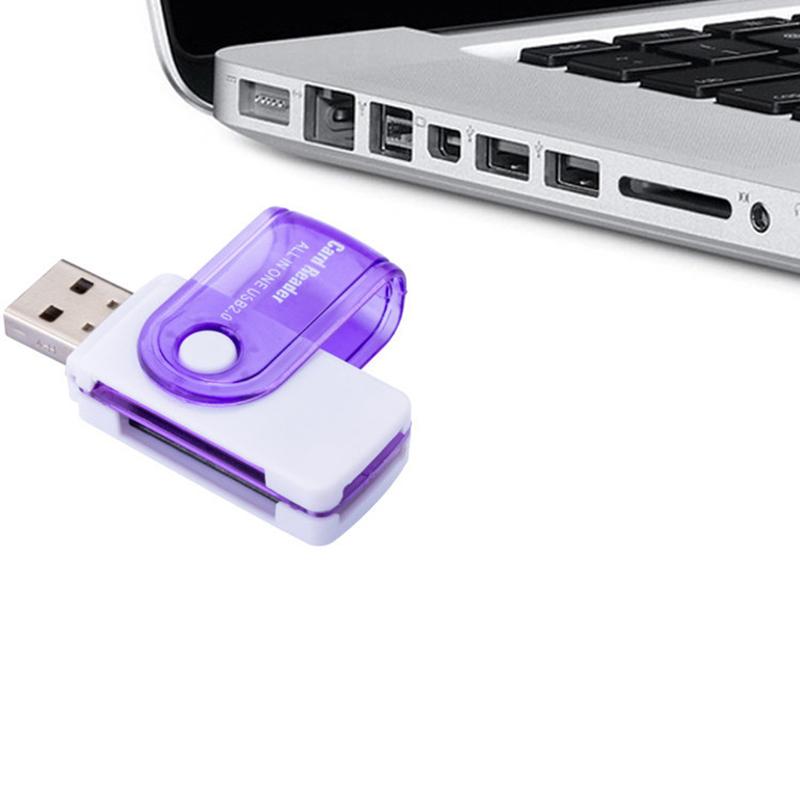 Универсальный USB-кардридер 4-в-1, USB 2.0, адаптер для карт SD, Micro SD, TF, MS, M2 для компьютера, мобильного телефона Android