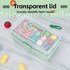3-ярусный регулируемый складной органайзер для рукоделия - Прочный пластиковый контейнер для хранения с прозрачной крышкой для художественных принадлежностей, инструментов, лекарств, шитья и живописи