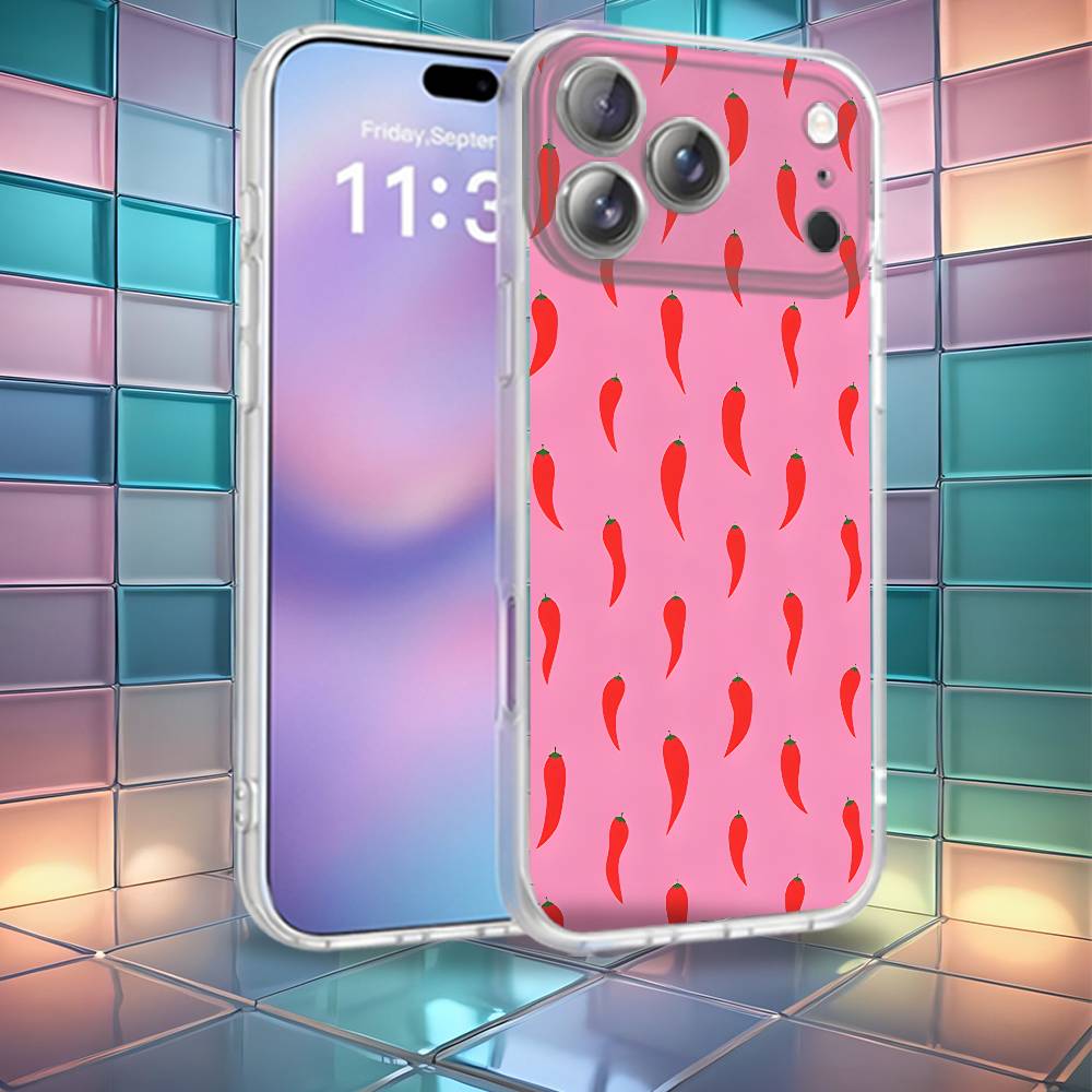 Spicy Red Chili Peppers Phone Case For iPhone 16,14,11,17,13,15,12,Air,Plus,Pro,Max,E,Mini Frosted for MagSafe Magnetic Wireless
