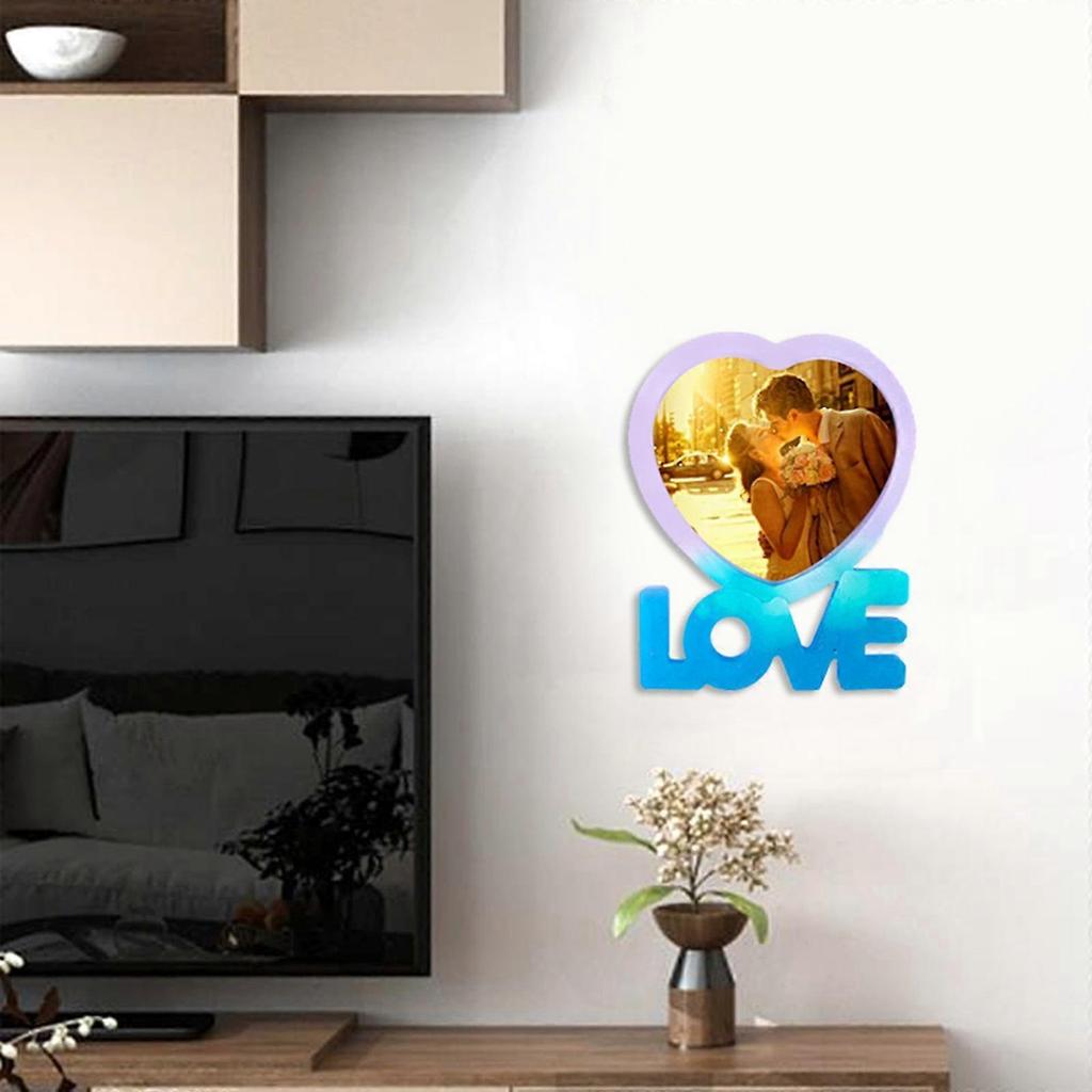 Love Photo Frame Mold Silicone Bracket Mold Display Stand Resin Casting Mold
