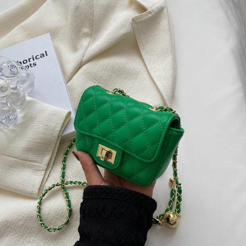 This year's trendy diamond embroidered thread small square bag women's 2025 summer new trendy foreign style fashion chain messenger bag