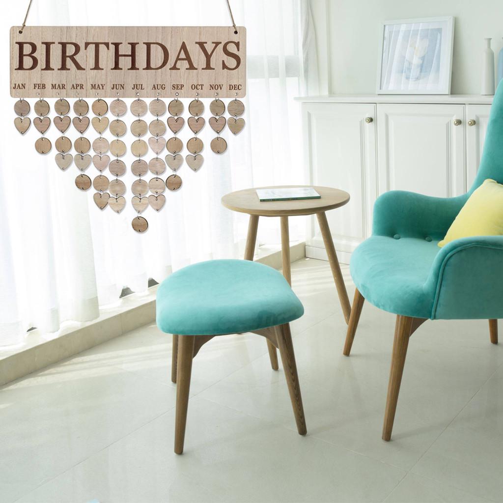 Семейная доска для дня рождения, табличка, сделай сам, подвесной деревянный календарь напоминания о дне рождения