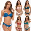 Сексуальное женское бикини с цветным принтом, купальник из двух частей, купальник
