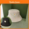 Embroidery Doublesided Magritte Bucket Cap Stylish Sun Protection Hat Fisherman