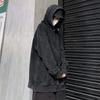 Стираные потертые толстовки с капюшоном, уличная женская толстовка в стиле гранж, готика, оверсайз, с длинными рукавами, на молнии, винтажный кардиган для пар