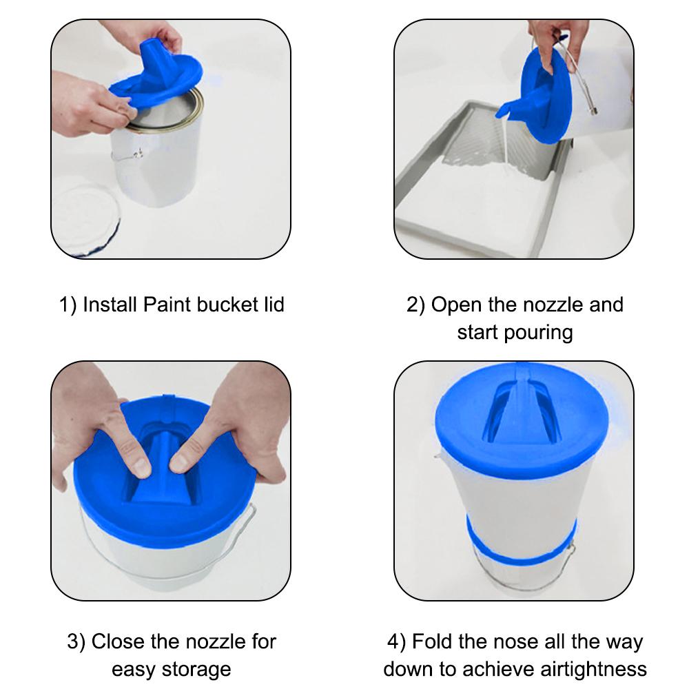 Со складным носиком для хранения краски, принадлежности для наливания краски, крышка для банки с краской с вентиляционным отверстием, герметичный выдвижной носик