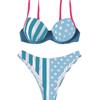 1011 new bikini European and American high-waisted split swimsuit sexy bikini steel tray gathering swimsuit