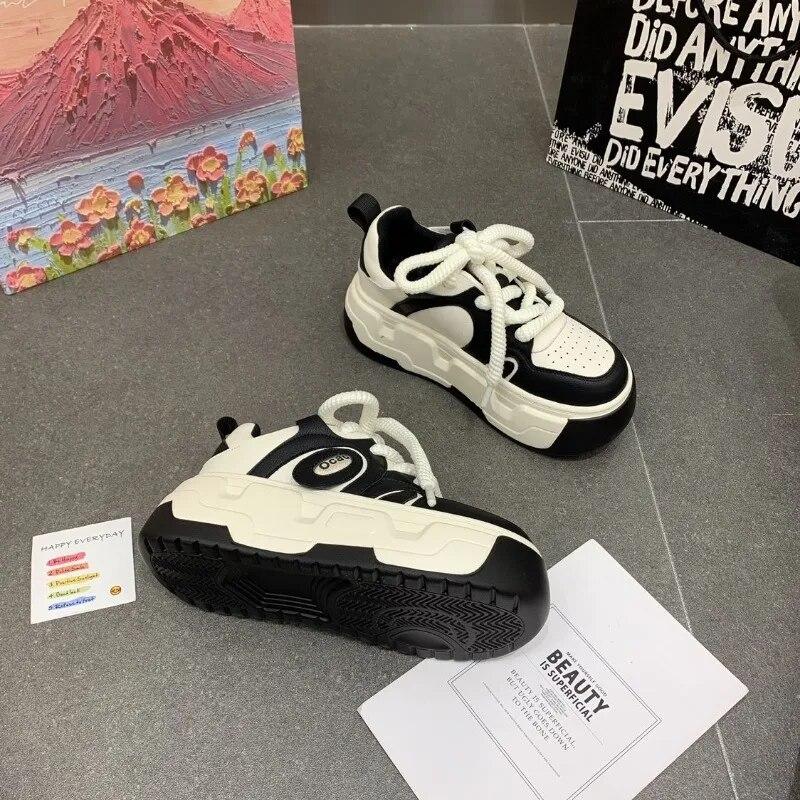 Милые женские кроссовки на платформе, осенние разноцветные повседневные кроссовки, дышащая модная роскошная дизайнерская женская обувь