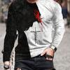 Jesus 3D Digital Print Men's Casual Comfy Long Sleeve T-shirt Men's Graphic Clothes Spring Summer Autumn Tops For Men Gift Men