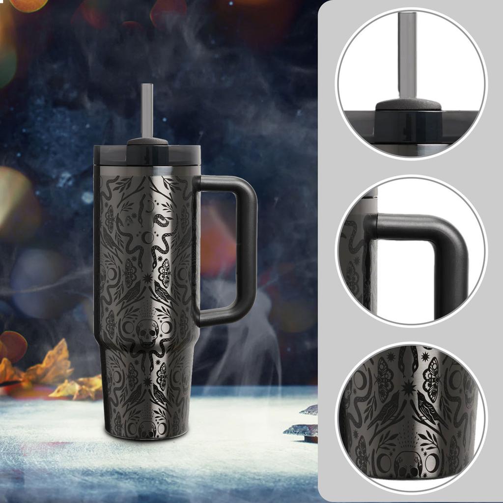 40 унций Стандартная упаковка Портативная кружка на Хэллоуин 304 Нержавеющая сталь Кружка большой вместимости Высокоценная автомобильная кружка
