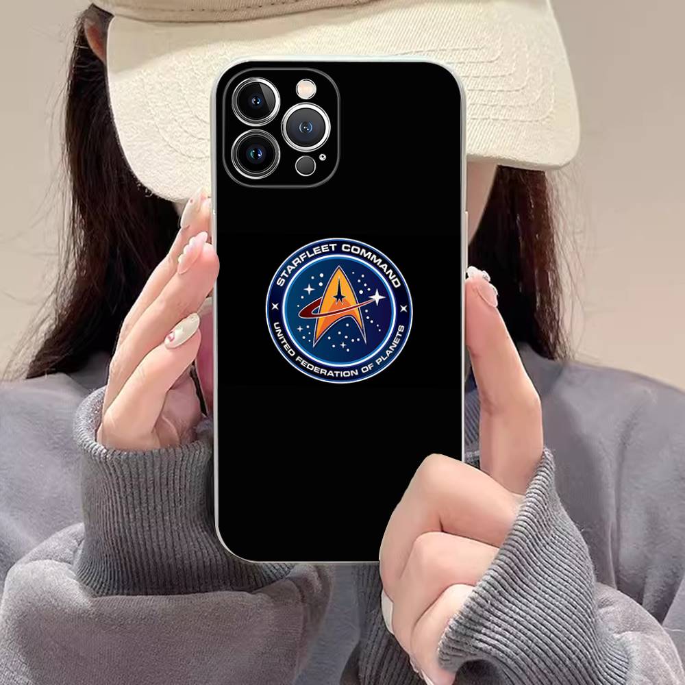 S-Star T-Trek For IPhone 11 12 13 14 15 16 17 Pro Max Plus Air Transparent Clear Shockproof Case