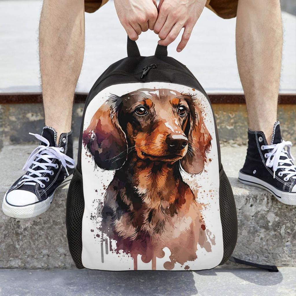 Dachshund Dog Animal Backpack Daypack Large Capacity Boys Girls BookBag School Bag Shoulder Bags for Men Women