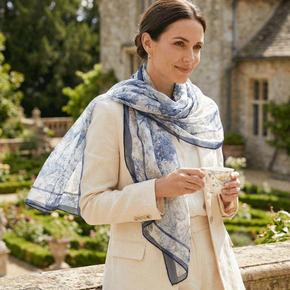 Classic Style Shawl Wrap Print Pattern Sun Protection Scarf New Chiffon Scarf Fashion Accessory