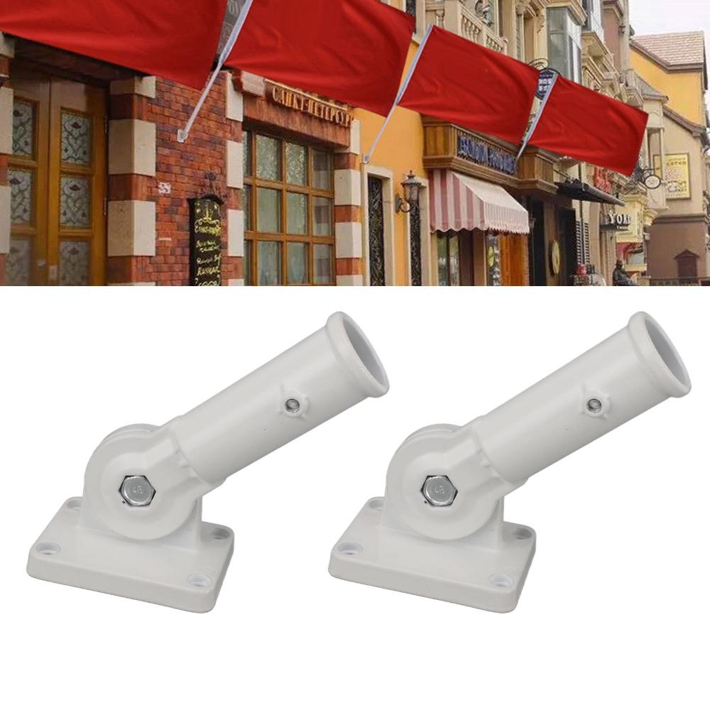 2pcs Easy Install Flag Pole Holder Multi Position Flagpole Bracket Flag Pole Mount Outdoor