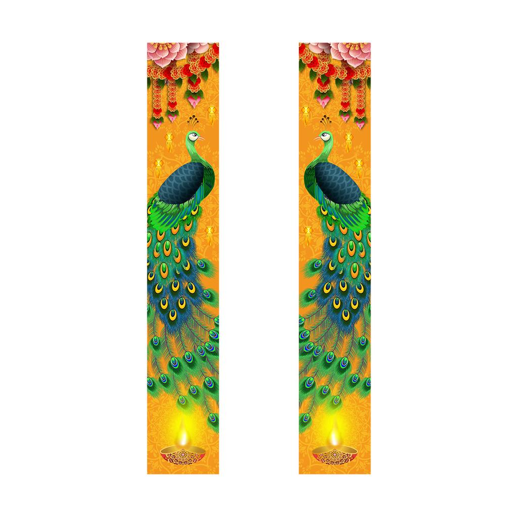 Украшение для вечеринки Дивали Куплеты Подвесные флажки Индийский Фестиваль Огней Украшение для вечеринки Дверные шторы