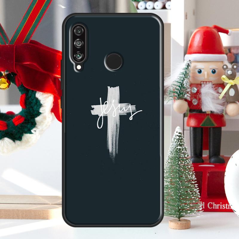 Крест с библейским стихом Иисуса Христа для Huawei Nova 9 10 SE 11 Pro Y60 Y70 Y90 Y61 Y91 Y72 Y73 12i 11i 8i P20 P30 P40 Lite Чехол