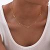Vnox Bowknot Chain Bracelet Stainless Steel Minimalist Dainty Jewelry for Women Fashion Delicate Butterfly Knot Charm Necklaces