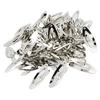 50pcs Rounded Snap Clip Oval Silver Metal Hair Bow Click Barrette DIY 3.7cm
