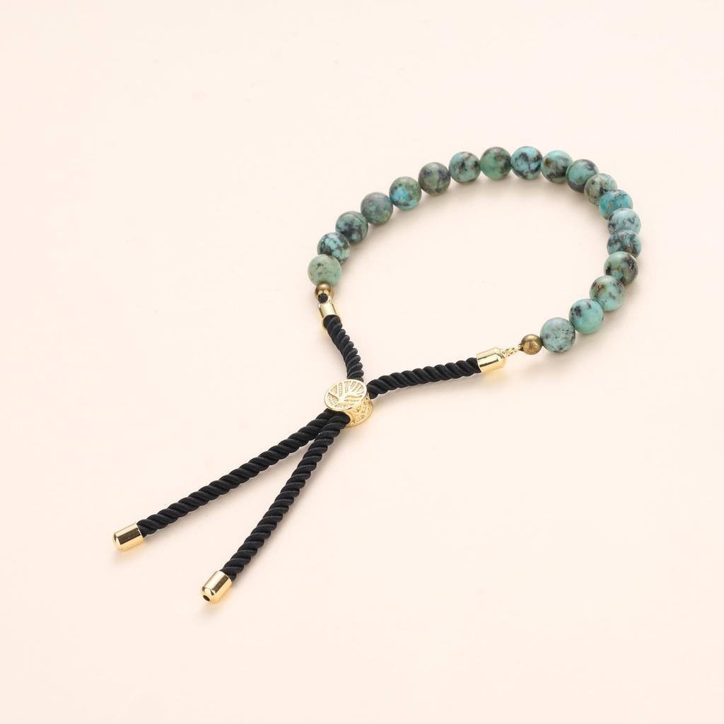 Браслет из африканской зеленой бирюзы для мужчин и женщин, рожденных в декабре [Coai]