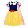 Princess Snow White Dress for Girls, with Tiara, Crown and Wand, Cotton, 5-6 Years, 130cm, Multicolor