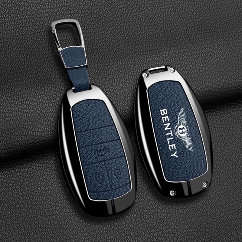 Zine Alloy Car Key Case Cover Shell Holder For Bentley Flying Spur Continental GT Bentayga Mulsanne Protector Remote Accessories TH3