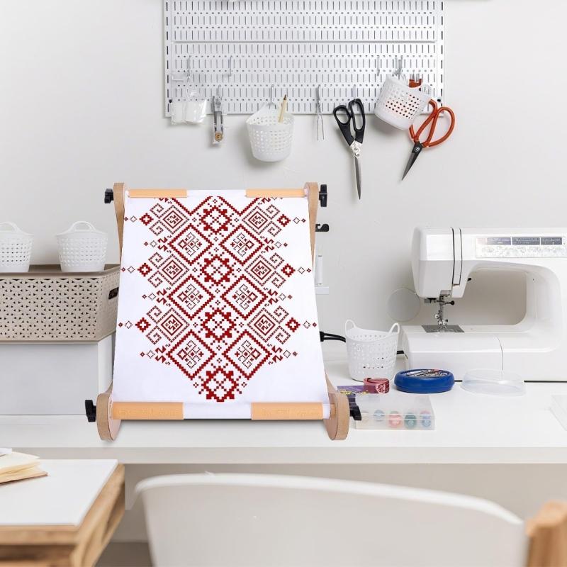 Регулируемая рама для вышивания с функцией прокрутки, деревянная рама для вышивания для шитья, рукоделия, работы с тканью