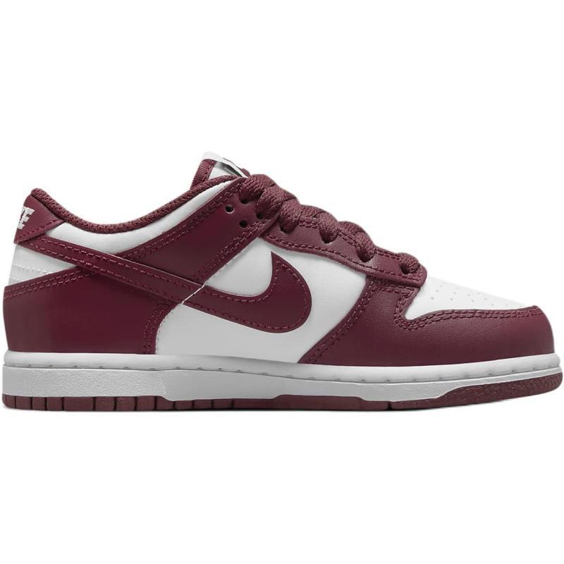 Nike Dunk Противоскользящие Износостойкие Низкие Детские Кеды для Скейтбординга Красные Белые для Детей 3-7 Лет Кроссовки FB9108-115