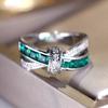 Fashion Silver Color Bowknot Ring Zircon Ring for Women Birthday Wedding Engagement Jewelry Gift