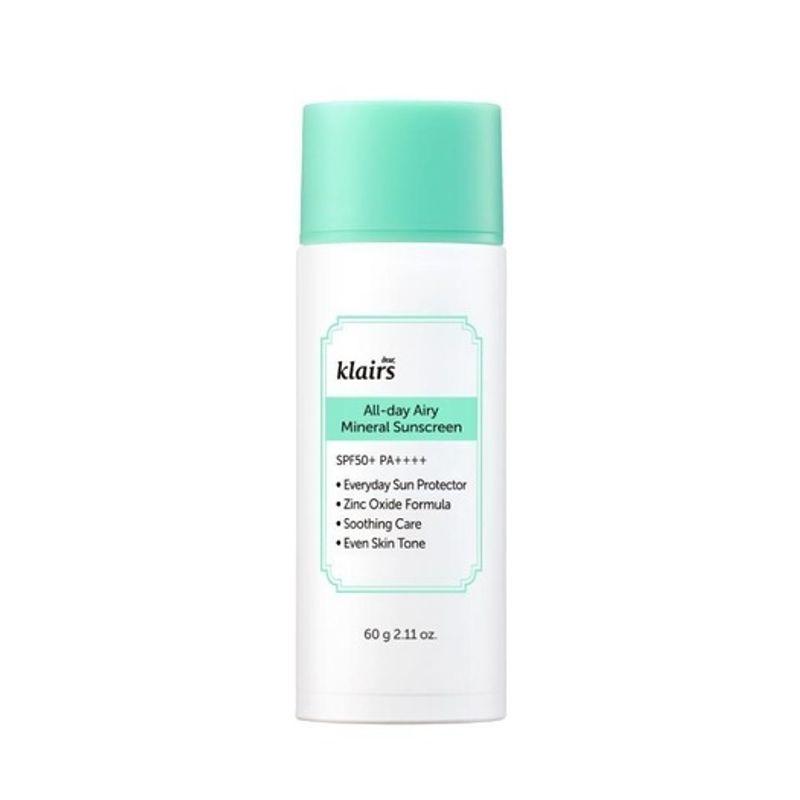 Klairs Легкий минеральный солнцезащитный крем для всего дня 60 г SPF50+ PA++++