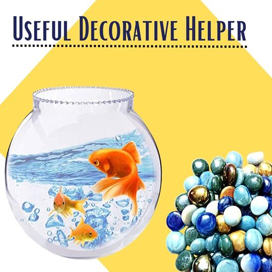 900 г плоских круглых мраморов, смесь молочного декоративного камня для декоративного каменного фонтана, наполнителей для ваз, россыпи праздничного стола, свадьбы, декоративных бусин