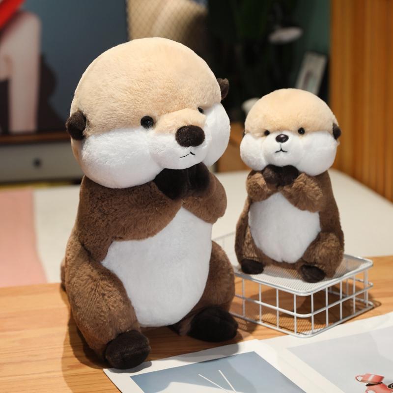 New 25/40cm Simulation Lucky Otter Stuffed Animal Dolls Cartoon Pillow Baby Comfort Toys Girlfriend Boy Birthday Christmas Gifts