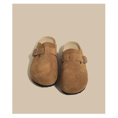 Мода Новая Мода Весна Женские Шлепанцы с Закрытым Носком Женские Сандалии из Мягкой Кожи для Женщин Ретро Мода Садовые Любители Слайды 35-43