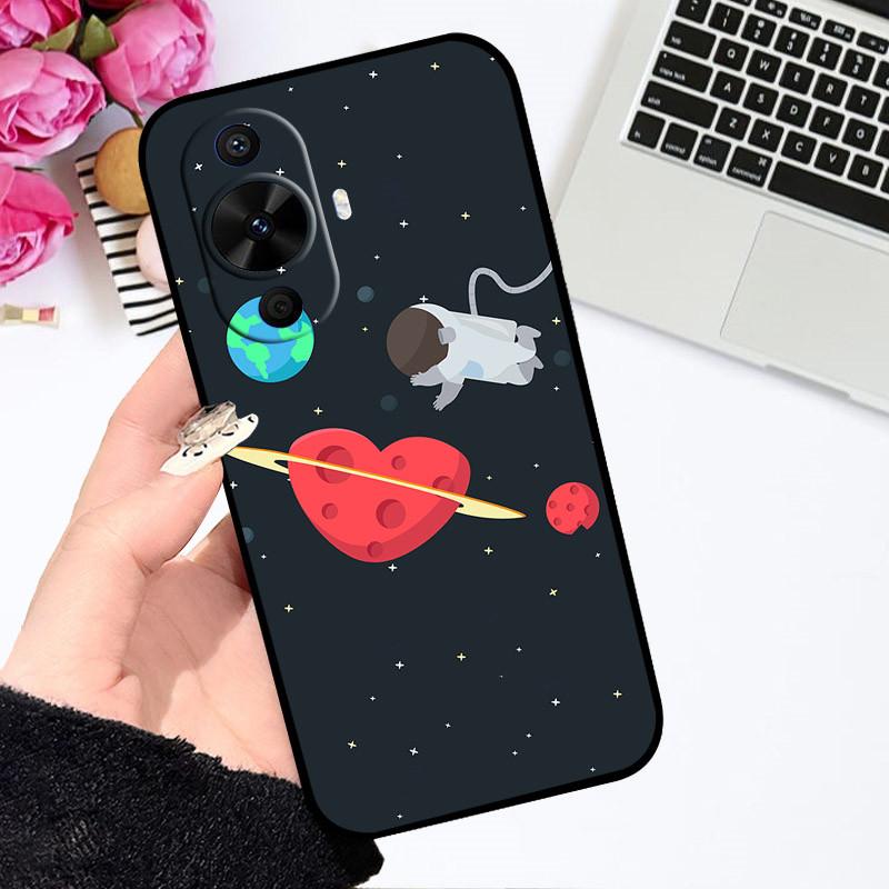 Чехол для Huawei Nova 12S Nova12S Милый Мультяшный Чехол Мягкий Силиконовый Чехол для Телефона Для Huawei Nova 12S Бампер Астронавт Раскрашенные Чехлы
