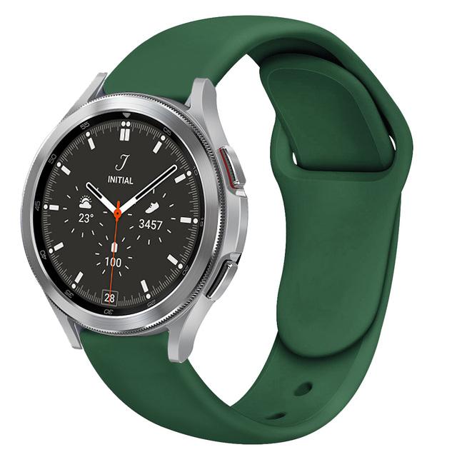 Силиконовый ремешок 20 мм для Samsung Galaxy Watch 7 44 мм 40 мм/6 5 4 Classic Браслет для Samsung Watch 5 Pro 45 мм Аксессуары для ремешка